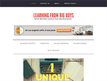 Tablet Screenshot of learningfrombigboys.com